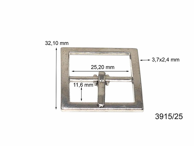 3915/25: Hebilla doble 25 mm zamak