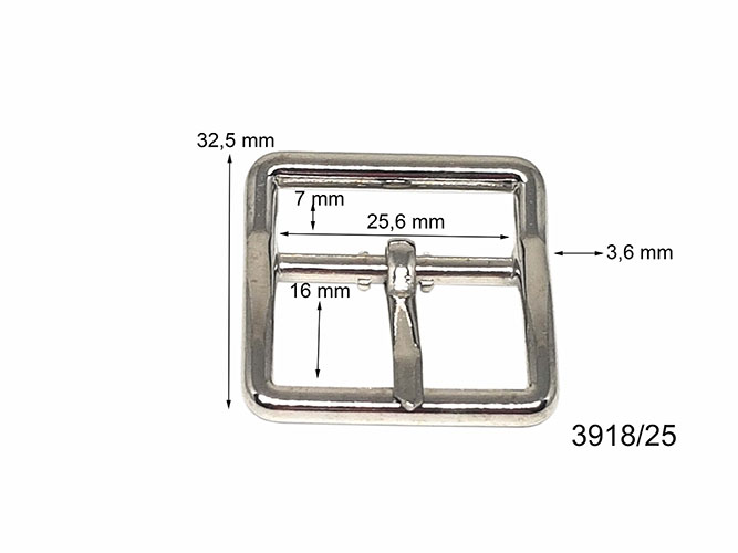 3918/25: Hebilla doble 25 mm zamak