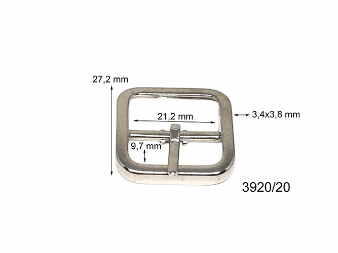 3920/20: Hebilla doble 20 mm zamak