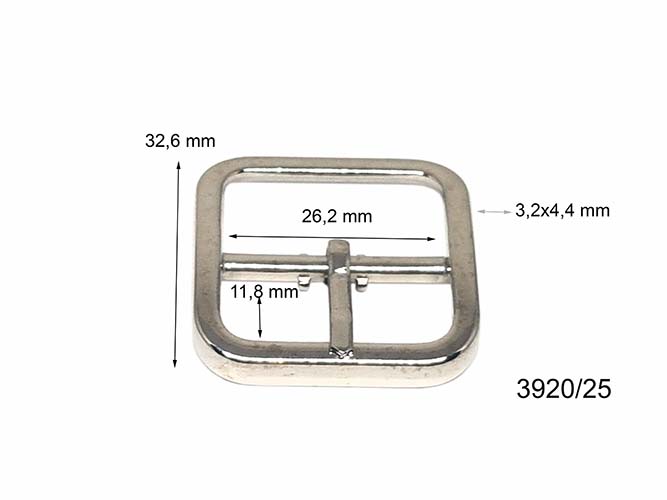 3920/25: Hebilla doble 25 mm zamak