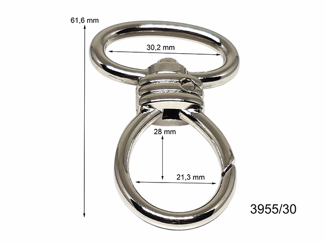 3955/30: Mosquetón zamak 30 mm