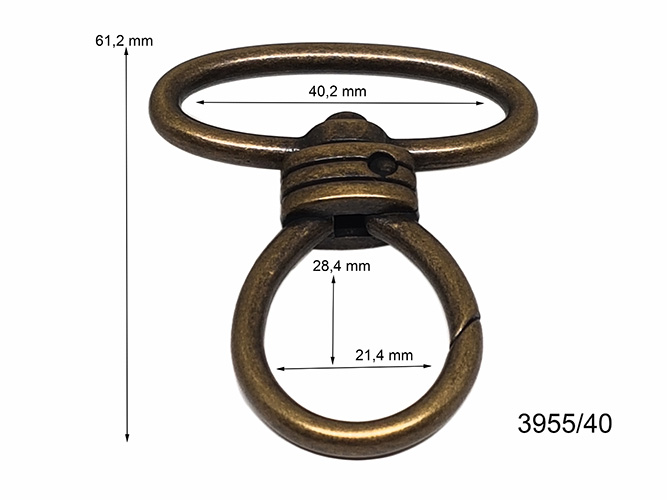 3955/40: Mosquetón zamak 40 mm